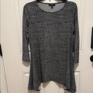 Alfani Black and White Long Sleeve Dress